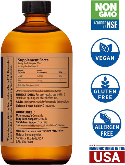 Sovereign Copper Bio-Active Hydrosol, Daily+ 4-in-1 Wellness Supplement for Joint, Hair, Skin, Cardiovascular Health,