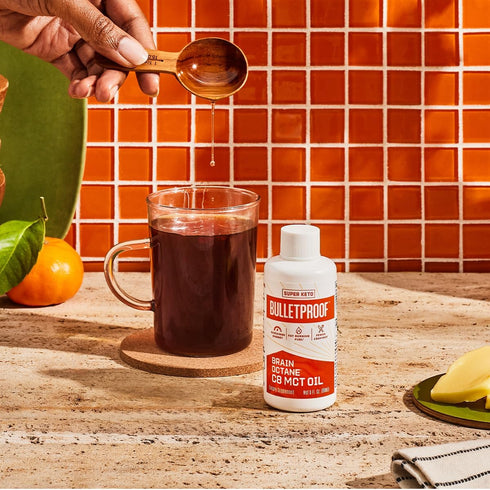 Bulletproof Brain Octane C8 MCT Oil - Travel Size, 3 Ounces, Keto Supplement for Energy and Cravings
