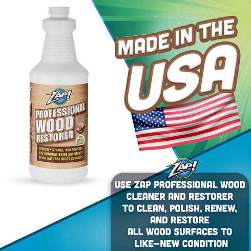 Professional Wood Cleaner & Restorer, 32 oz, Clean, Polish & Restore Wooden Furniture & Floors