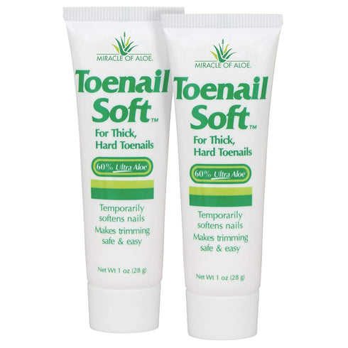 Toenail Soft Temporary Nail Softening Cream for Thick, Hard Toenails with Aloe, 1 Oz (2-Pack)
