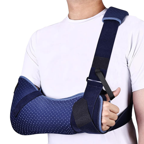 Arm Sling for Shoulder Injury with Waist Strap - Immobilizer Brace Support