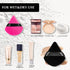 Powder Puffs for Face Powder, 15 PCS Triangle Velvety Soft Reusable Makeup Puff for Powder and Liquids, Black & Rose Red