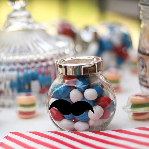 Mustache Stickers for Happy Father's Day - 234 Pcs Chalkboard Labels for Cup Bottle Party Supplies