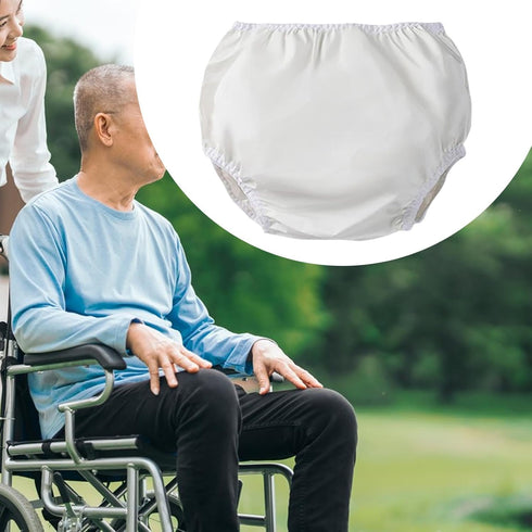 harayaa Incontinence Cover Pant Soft Diaper Elastic Silent Leakproof Pull on Underwear Adults Diaper Cover for Senior