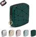 4.5" Small Makeup Bag for Women, Mini Cosmetics Pouch with Zipper for Girls, Green, Small