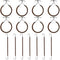 Hotop 15 Pieces Elastic Hook Hair Tie, Styling Ponytail Holder Hooks for Curly Long Hair (Brown)