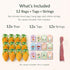 MiYarBoO 8.3 5.1 12 Pack) Easter Treat Bags, Velvet Carrot Drawstring Candy Pouches with Hang Tags & Cotton Strings