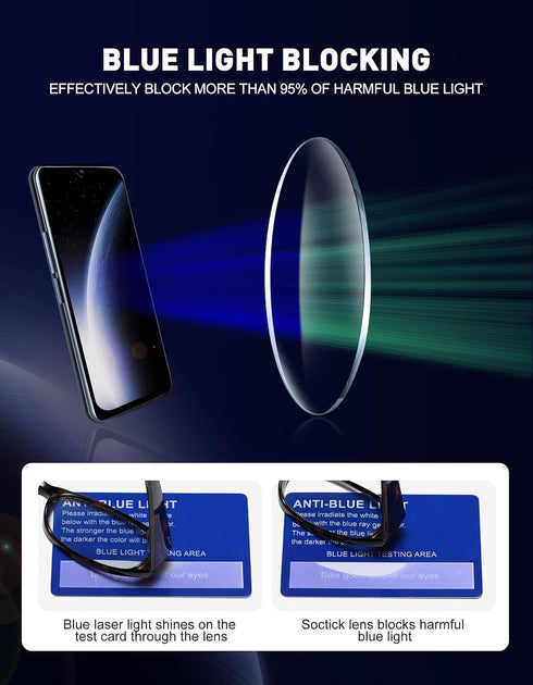 Blue Light Blocking Reading Glasses, 5-Pack for Women with Comfort Spring Hinges, Anti UV/Glare Readers 2.00
