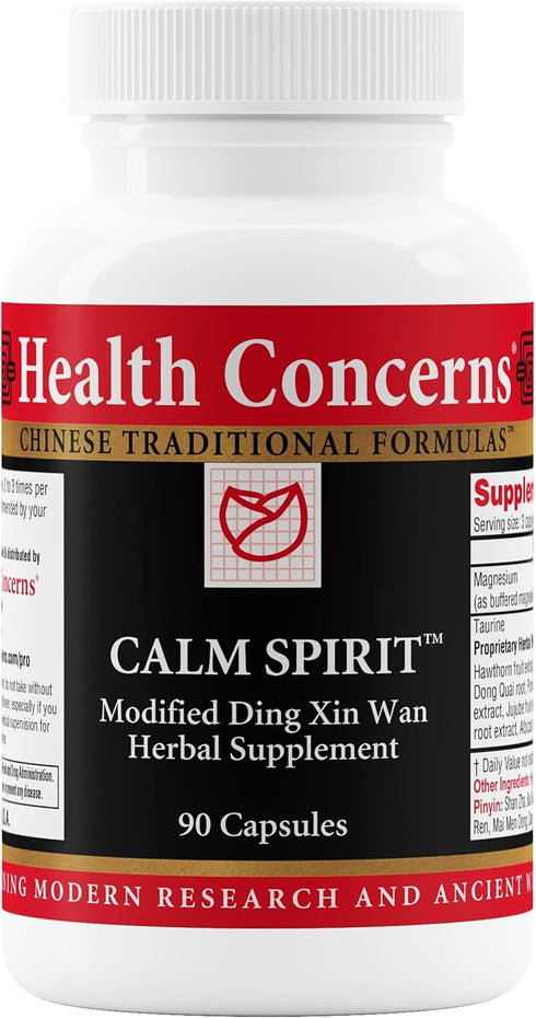Health Concerns Calm Spirit - 90 Capsules Calm Aid Supplements for Men & Women Supporting Heart Yin