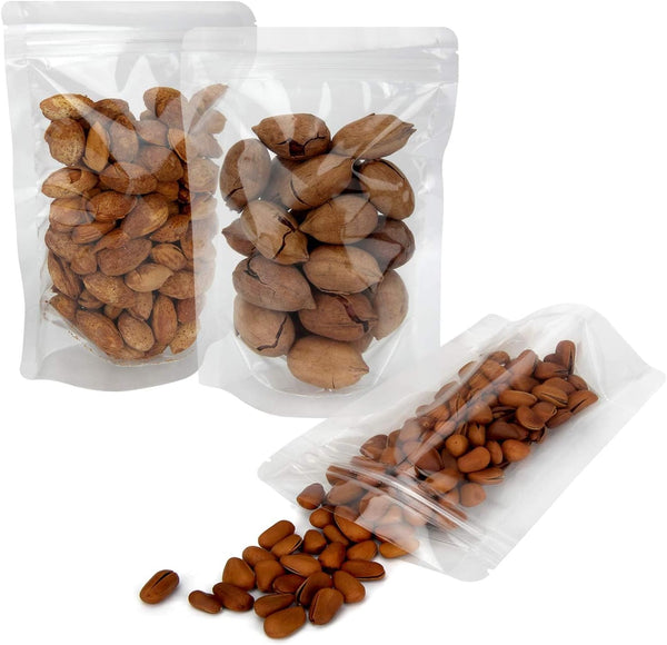 Blisstime 50 Pack Stand Up Pouch Bags, Resealable Clear Self-seal Pouches for Food Packing (7 X 10.2 Inches)