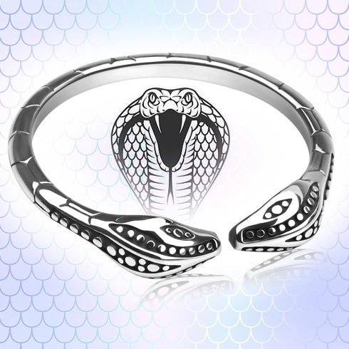 Romi Male Penis Ring Stainless Steel Cockrings Smooth Snake-Shaped Delay Glans Ring Testicles Stimulates Erection