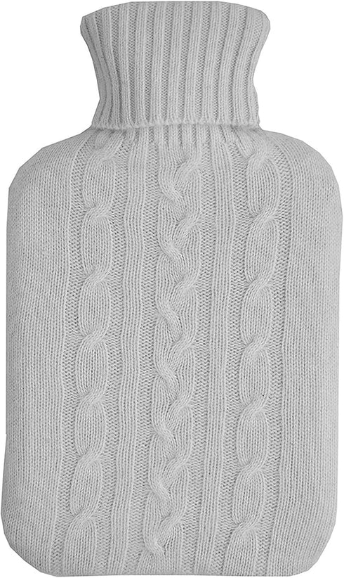 jingxianhe Cashmere Cable Luxury Knitted Cover 2L Hot Water Bottle Gift Boxed Hot