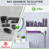 Hair Dryer Holder Wall Mount for Curling Iron Attachment Organizers and Storage, Adhesive Hair Dryer and Curling Iron