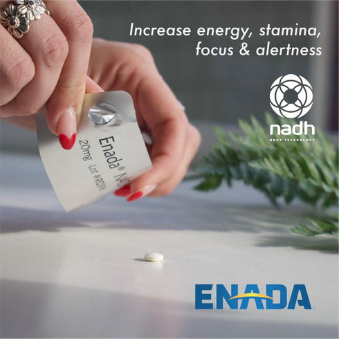 ENADA 20mg NADH Supplement | 30 Lozenges | Boost Energy, Mental Focus, Stamina, Support Fatigue