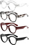 Eyekepper 4 Packing Round Reading Glasses - Women Large Frame Stylish Readers +0.50