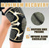 Knee Brace - Copper Compression, Sleeve Wraps Support Patella Tendon Stabilizer Large For Knee Pain Relief For Sport Fitness Working Out Running Hiking Basketball Protector. 1 Pc (Black, Medium)