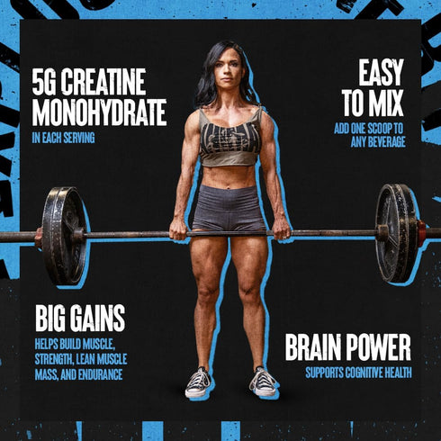 Animal Micronized Creatine Monohydrate Powder - Supports Muscle Growth, Endurance, Strength, Recovery for Men & Women,