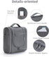Narwey Small Hanging Toiletry Bag, Women Travel Makeup Organizer for Toiletries and Accessories (Medium, Grey)