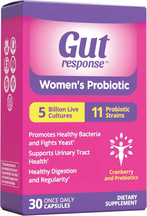Women’s Probiotic, 5 Billion CFU, Supports UT & Feminine Health, Cranberry Extract, Non-GMO, 30 Capsules
