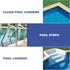 Handled Bath Scrubber, Heavy Duty Cleaning Sponge Scrub Brush, Non-Scratch for Shower and Tile
