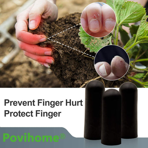 Povihome Black Finger Protectors, Moisturizing Thumb and Finger Covers, Elastic Cracked Finger Sleeves