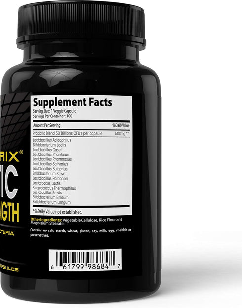 Absonutrix Probiotic Maximum Strength, 50 Billion Per Capsule, Multi-Strain, 100 Capsules