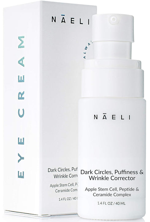 NAELI Eye Cream for Dark Circles, Puffiness & Wrinkles, Anti Aging Apple Stem Cell & Peptide Complex, 1.4 oz