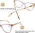 AQWANO Stylish Cat Eye Computer Reading Glasses for Women, Oversized Blue Light Block Eyeglasses (Champagne 1.0)