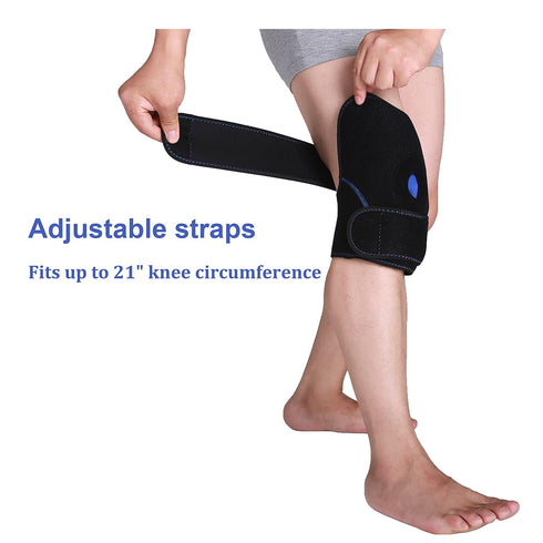 Koo-Care 2 Knee Gel Ice Pack & Wrap, Reusable Hot Cold Therapy Compress for Pain Relief, 9.9" x 7.9" Neoprene Brace