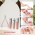 Manicure Set, 12 in 1 Stainless Steel Nail Care Kit, Professional Ingrown Toenail Clipper Grooming Tool (Rose Gold)