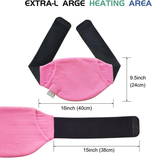 Heating Pad Wrap for Lower Back Pain Relief, 3 Heat Settings, Auto-Off, Machine Washable, Moist Dry Heat Options - W01
