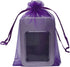 100PCS 6x9 Inches Organza Drawstring Pouches, Jewelry Party Wedding Favor Gift Bags (Purple)