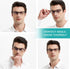 EYEURL 2 Pack Blue Light Blocking Readers - +1.0 Magnification Rectangular Eyeglasses for Women and Men with Hard Case