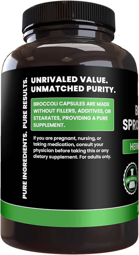 PURE ORIGINAL INGREDIENTS (365 Broccoli Extract Powder Capsules Capsules) Pure, No Artificial Color, No Fillers