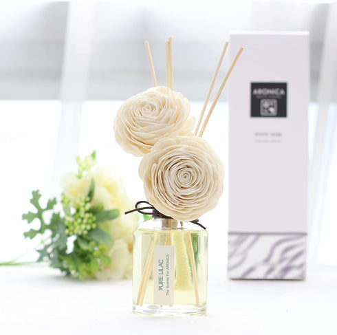 Aronica Bedroom Flower Decor with Vase, Air Fresheners for Home, Home Goods Floral Decor, Fall Decor Oil Diffuser, Apartment Essentials, Home Decor Living Room Fragrances, Dorm Desk Decor by Aronica