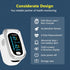 Fingertip Pulse Oximeter, Blood Oxygen Saturation Monitor with Rotatable OLED Screen and Storage Case (Silver)
