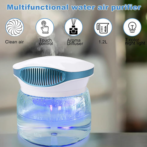 HimAoto Water Air Purifiers for Home, Air Washer Aroma Diffuser, Rainbow Air Purifier, Air Washer Humidifier, Essential