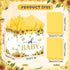 Woosytoo 12" Extra Large Sunflower Baby Gift Bags, Yellow Sunflower Square Gift Bag with Wrapping Paper Jumbo Gifts Bag