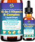 JUIWEFKK Advanced Vitamin B Complex Liquid Drops for Women Men & Kids, 15-in-1