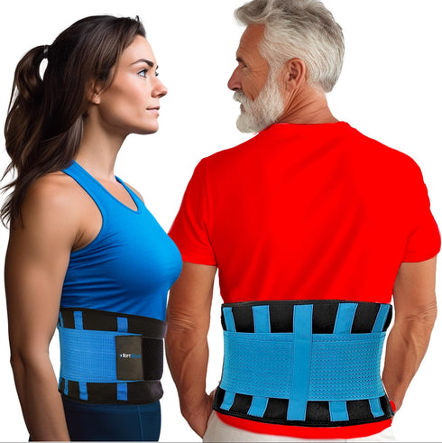 RiptGear Back Brace for Lower Back Pain Relief - Breathable Support for Men and Women - Ideal for Sciatica, Lifting,