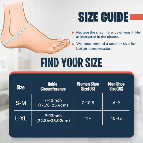 Reusable Ankle Ice Pack Wrap - Cold Compression Therapy for Pain Relief, Plantar Fasciitis, Sprained Ankles