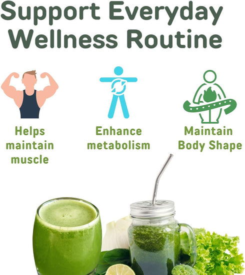 Visit the Store 7 Count YAMAKAN Green Juice with Barley Grass Powder, Super Greens Powder Rich in Daily Nutrients