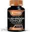 Organic Mushroom Supplement Capsules - 10000mg 25 in 1 Mushroom Complex - 120 Count Lion's Mane, Turkey Tail, Reishi