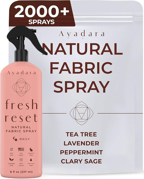 Natural Lavender Fabric Spray, Odor Eliminator Mist, Aromatherapy Home Fragrance, 2000+ Sprays for Bedding