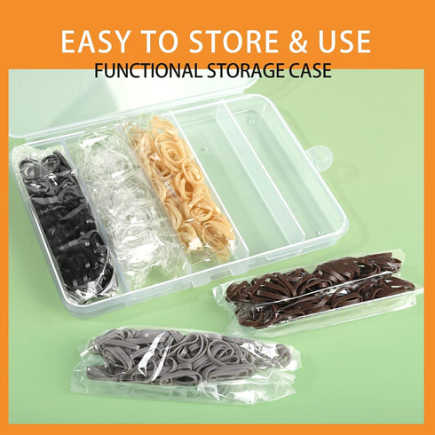 YGDZ Elastic Hair Bands, 600 Pcs Mini Hair Ties in 5 Colors, Elastic Hair Ties for Girls and Women