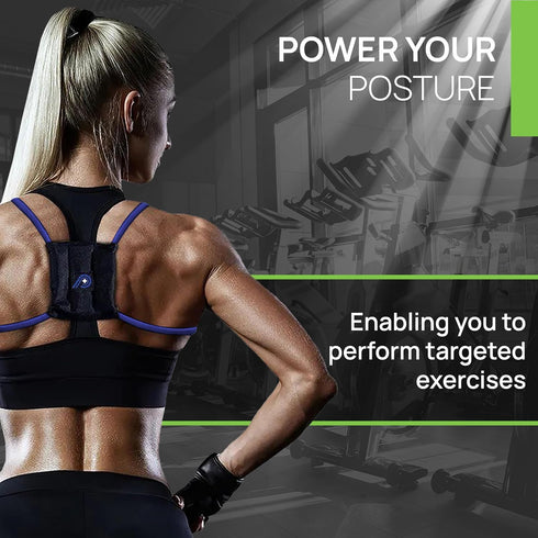 PRIMEKINETIX PostureMedic Dynamic Posture Brace for Neck and Back Support, M(Green)