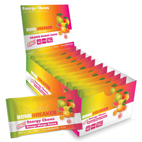 Bonk Breaker Energy Chews with Electrolytes | Orange Mango Guava | 10 Pack, Amazing Energy Gummies, Electrolyte Chews