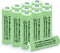 AA Solar Light Batteries NIMH 600mAh 1.2V Double A Rechargeable for Garden Lawn Landscaping Solar Lights (12Pcs)