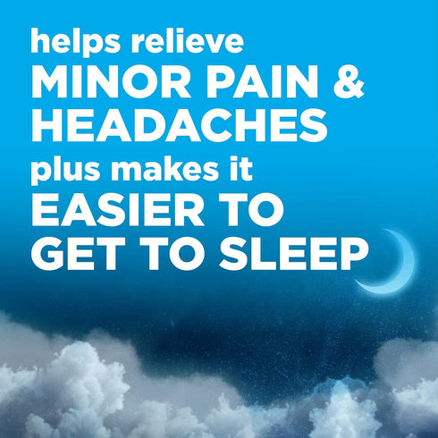 Amazon Basic Care Acetaminophen PM Caplets, Pain Reliever Plus Nighttime Sleep Aid, 100 Count