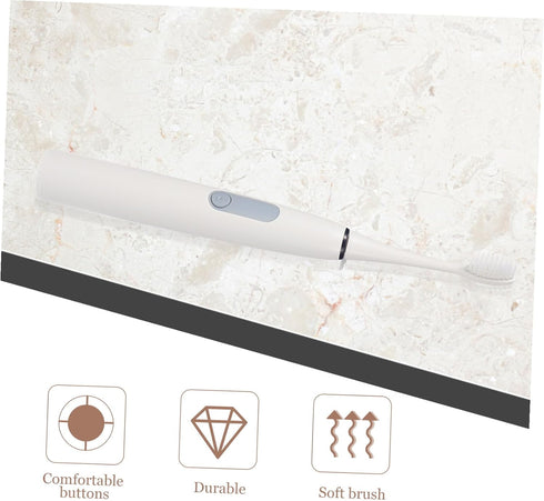 Wakauto Electric Toothbrush with Soft Bristles Battery Powered Oral Care Brush for Adults Ergonomic Design